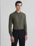 Green Knitted Full Sleeves Shirt_411167+2
