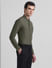 Green Knitted Full Sleeves Shirt_411167+3