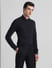 Black Knitted Full Sleeves Shirt_411168+3