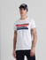 White Embroidered Logo Print T-shirt_411174+1