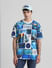 Blue Collage Print Oversized T-shirt_411175+1