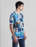 Blue Collage Print Oversized T-shirt_411175+3