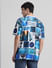 Blue Collage Print Oversized T-shirt_411175+4