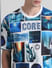 Blue Collage Print Oversized T-shirt_411175+5
