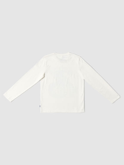BOYS White Graphic Print Sweatshirt