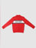 BOYS Red Logo Print Zip Up Sweatshirt_388691+1