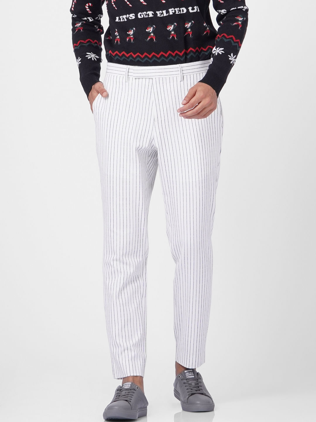 Buy online Black Striped Flat Front Casual Trouser from Bottom Wear for Men  by Livewire for 879 at 32 off  2023 Limeroadcom