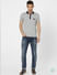 Grey Knit Polo Neck T-shirt_388739+6