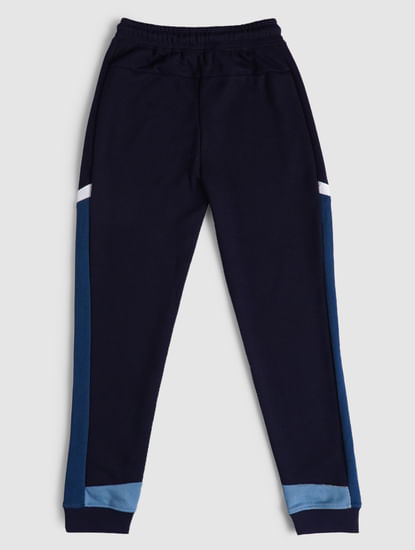 BOYS Navy Blue Low Rise Knit Sweatpants
