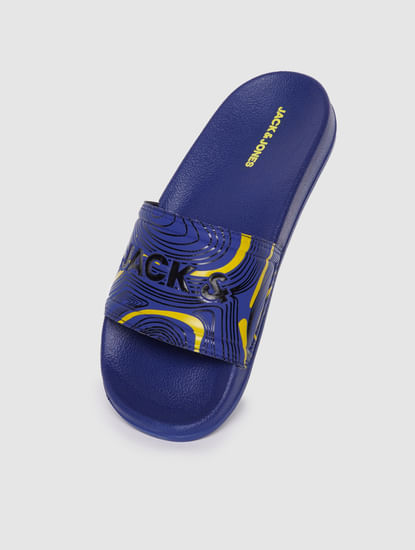 Blue Abstract Print Sliders