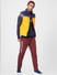 Orange Colourblocked Puffer Vest Jacket_388121+1
