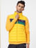 Yellow Colourblocked Puffer Vest Jacket