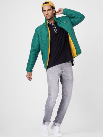 Green Reversible Puffer Jacket