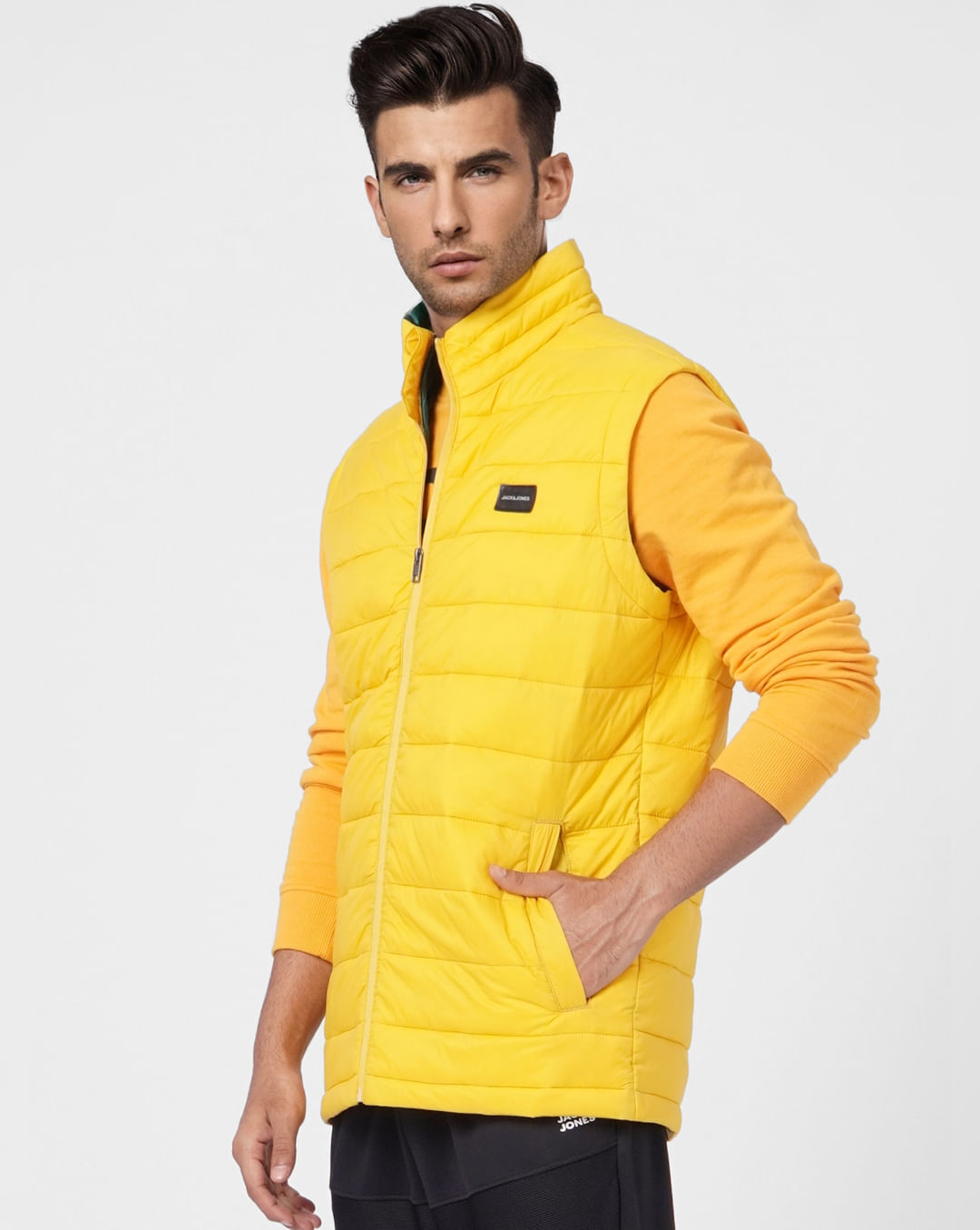 Buy Yellow Puffer Vest Jacket Online in India - Flat 50% Off