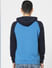 Blue Colourblocked Hooded Sweatshirt_388174+4