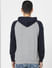 Grey Colourblocked Hooded Sweatshirt_388175+4