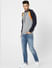Grey Colourblocked Hooded Sweatshirt_388175+6