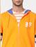Orange Colourblocked Hooded Sweatshirt_388170+5