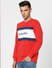 Red Logo Print Sweatshirt