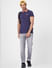 Blue Contrast Tipping Polo Neck T-shirt_388291+1
