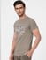 Dusty Olive Camo Crew Neck T-shirt_388301+3