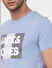 Blue Graphic Logo Print T-shirt