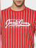 Red Striped Crew Neck T-shirt