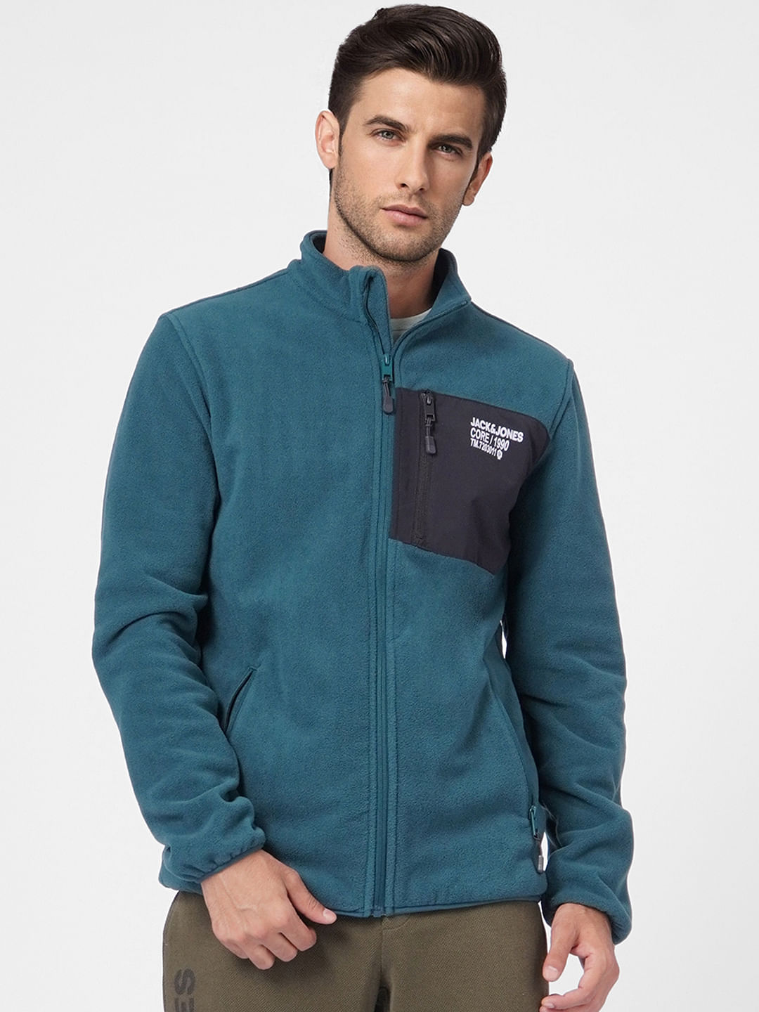 mens zip front fleece