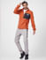 Orange Zip Up Fleece Jacket_388328+1