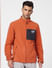 Orange Zip Up Fleece Jacket_388328+2
