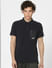 Black Patch Pocket Polo Neck T-shirt