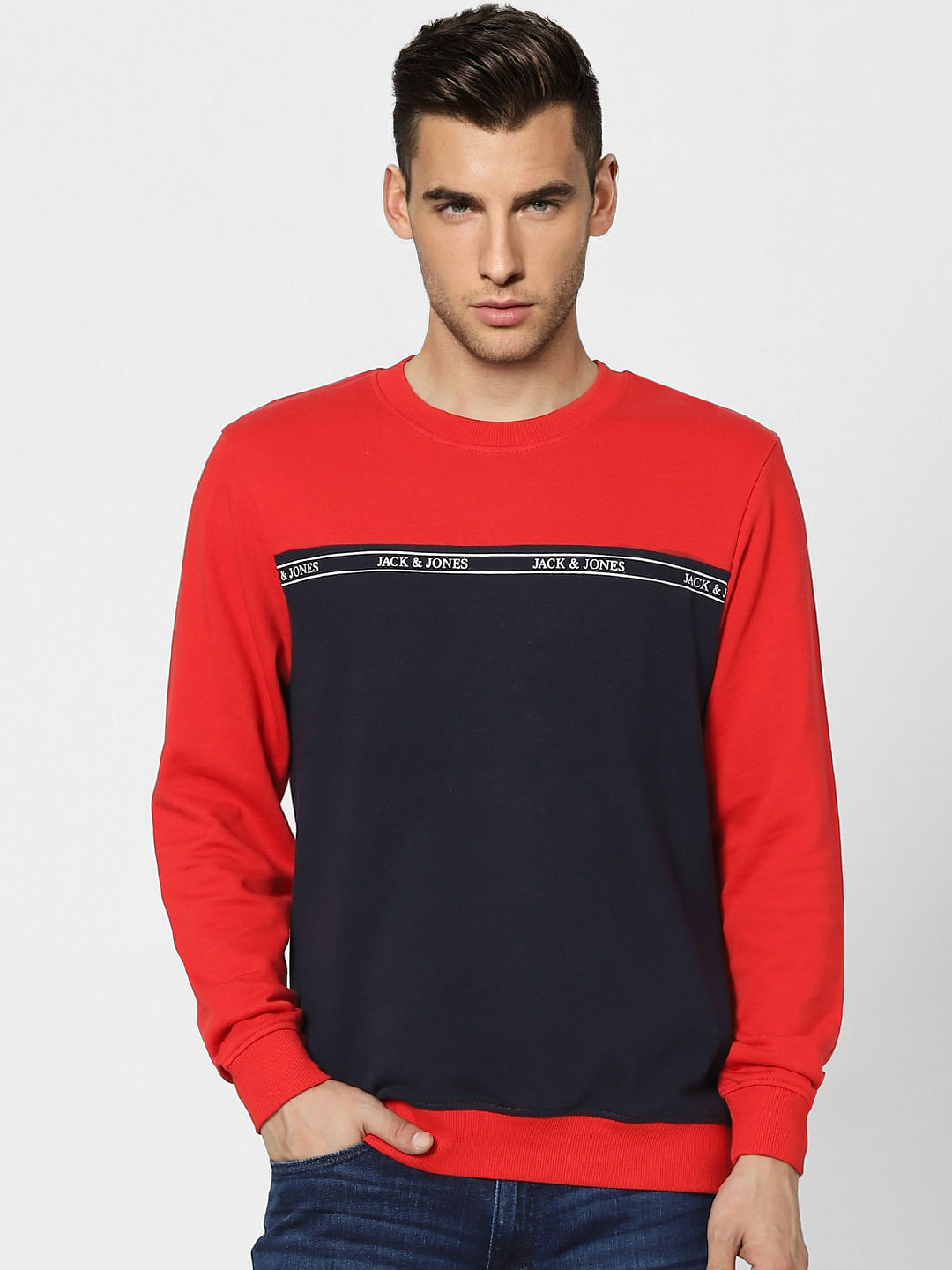 INT L Herren Bekleidung Pullover & Strickjacken Sweatshirts JACK & JONES Herren Sweatshirt Gr 
