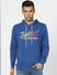Blue Graphic Print Hooded Sweatshirt_388355+2