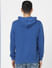 Blue Graphic Print Hooded Sweatshirt