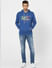 Blue Graphic Print Hooded Sweatshirt_388355+6