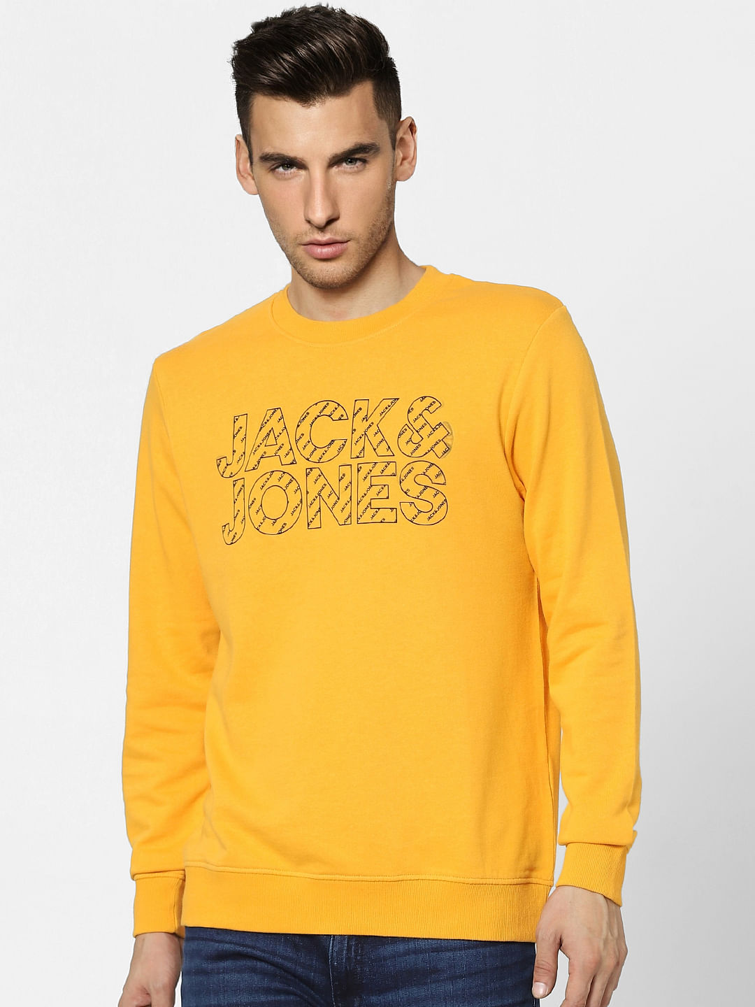 Beige L MEN FASHION Jumpers & Sweatshirts Hoodless Jack & Jones sweatshirt discount 56% 