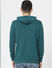Green Logo Print Hooded Sweatshirt