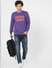Purple Logo Print Sweatshirt