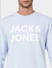 Light Blue Logo Print Sweatshirt