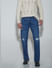 Blue High Rise Ripped Bootcut Jeans_392750+2