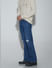 Blue High Rise Ripped Bootcut Jeans_392750+3