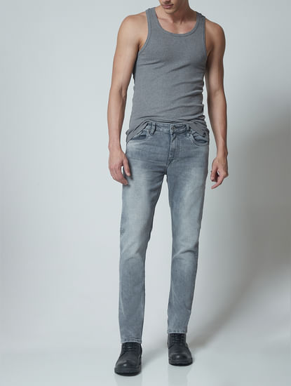 Grey Low Rise Ben Skinny Jeans