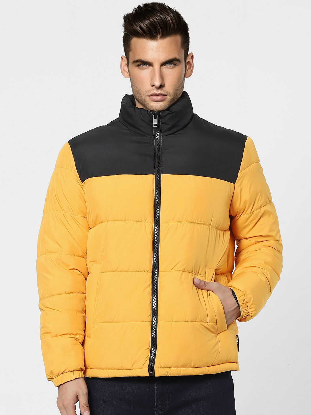 Yellow XL Jack & Jones Puffer jacket discount 57% MEN FASHION Coats Casual 