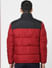 Red High Neck Puffer Winter Jacket