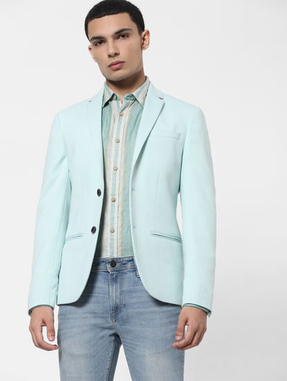 Light Blue Tailored Formal Blazer