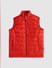BOYS Red Sleeveless Puffer Winter Jacket_388600+1