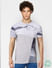 Grey Marble Print Crew Neck T-shirt_388491+2