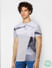 Grey Marble Print Crew Neck T-shirt_388491+3