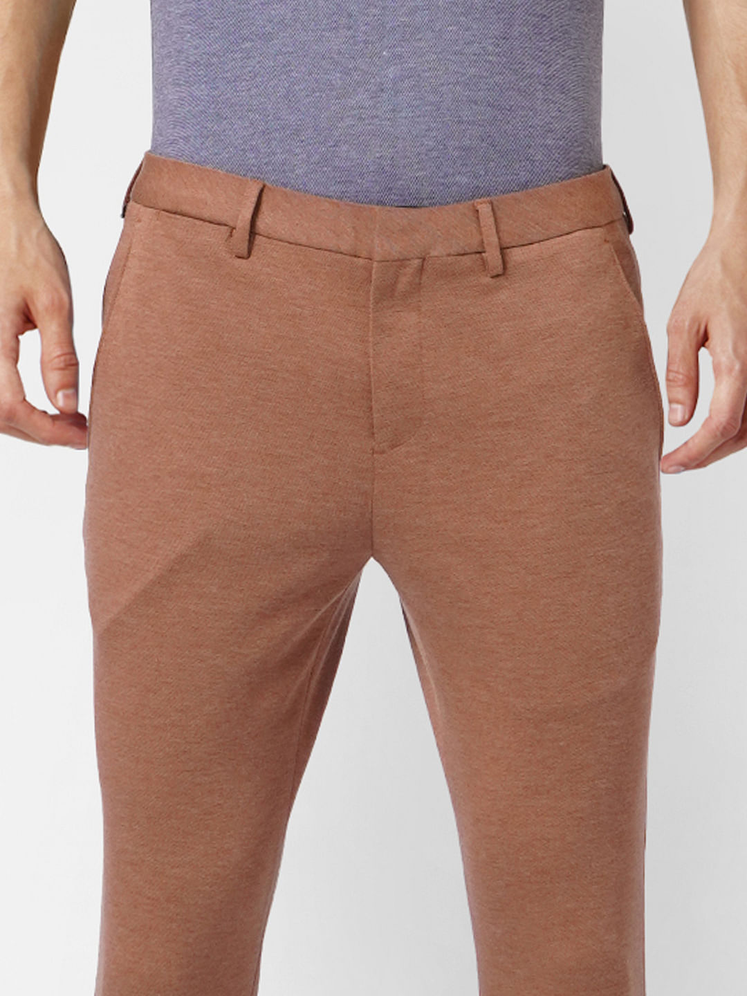 Buy American Noti Men Brown Solid Slim fit Regular trousers Online at Low  Prices in India  Paytmmallcom