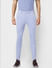 Blue Tailored Knit Trousers